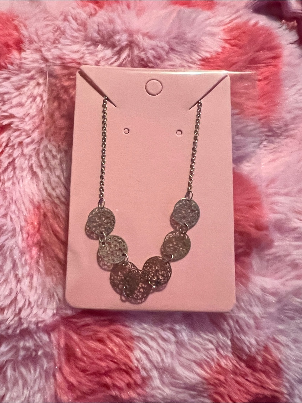Silver Filigree Disc Necklace - Women Jewelry